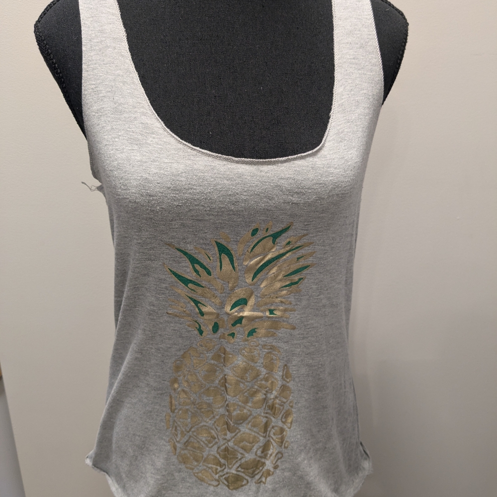 Gray Pineapple Tank Top
